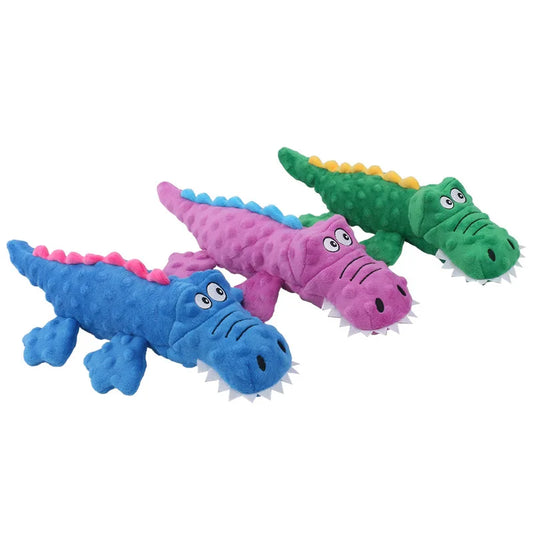 Crocodile Plush Dog Squeaky Toy