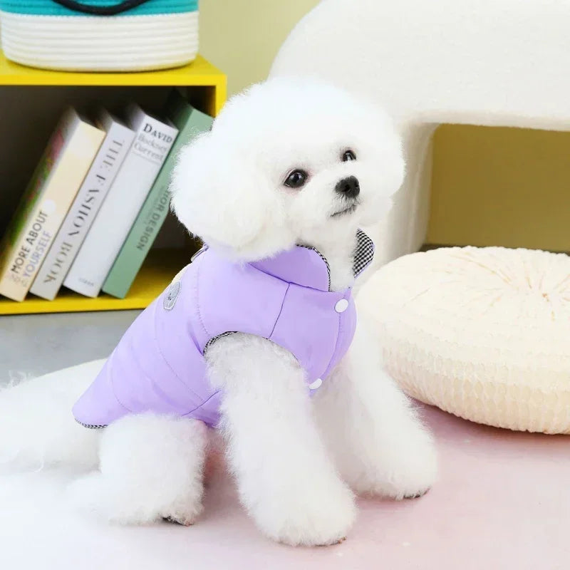 Small dog plush winter jacket