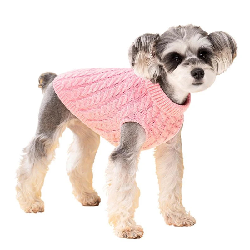 Warm Turtleneck Dog Sweater for Small Dogs/Cats