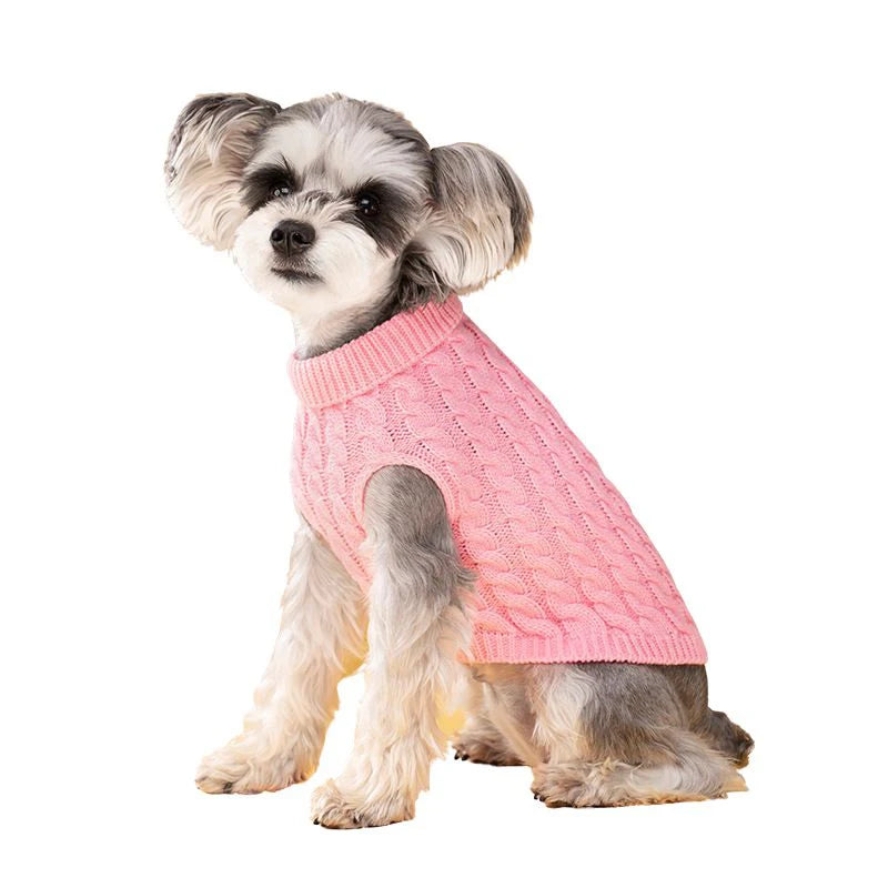 Warm Turtleneck Dog Sweater for Small Dogs/Cats