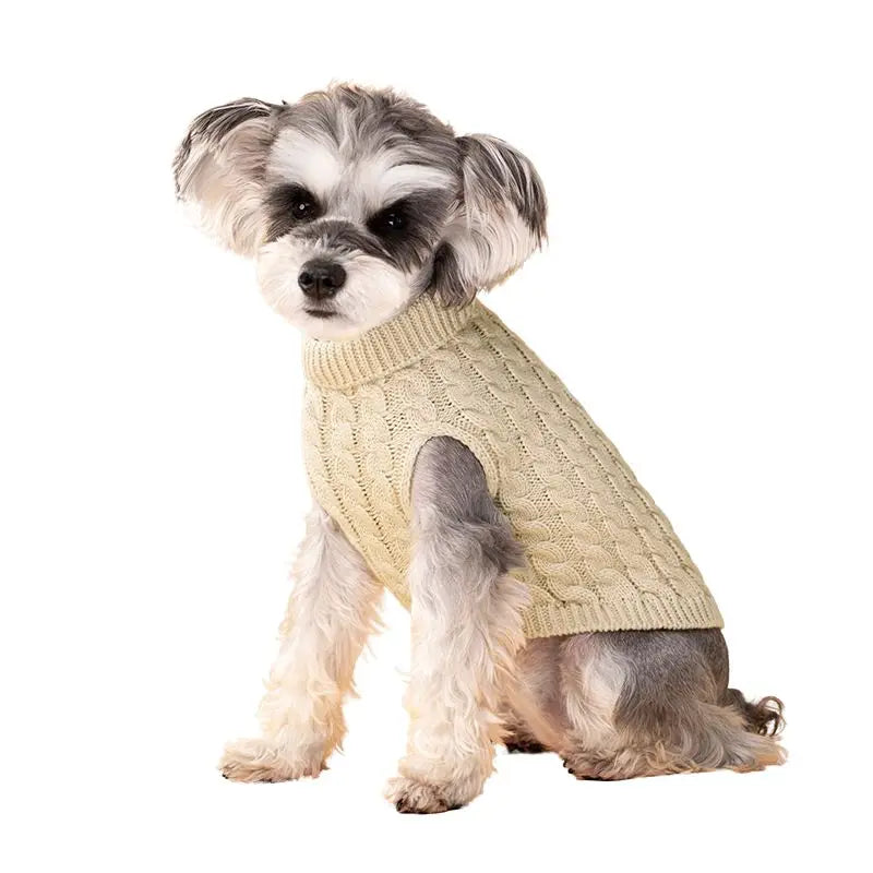 Warm Turtleneck Dog Sweater for Small Dogs/Cats