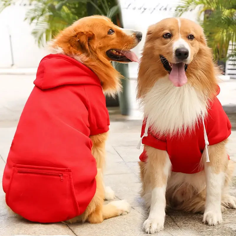 Dog Sweatshirts with hat and pocket