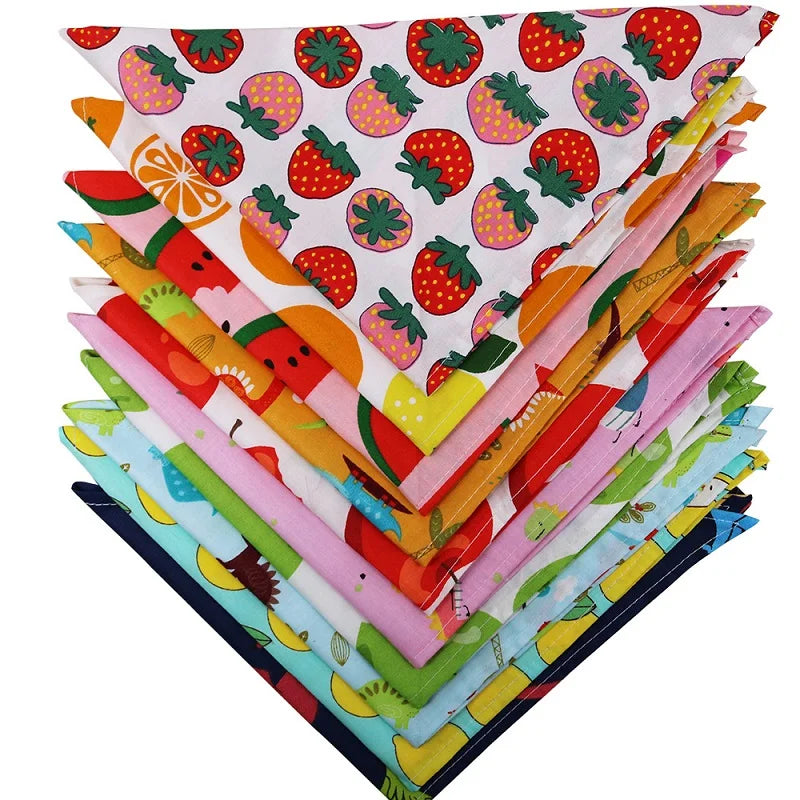 Cotton Dog Bandana/Scarf in Fruit Patterns