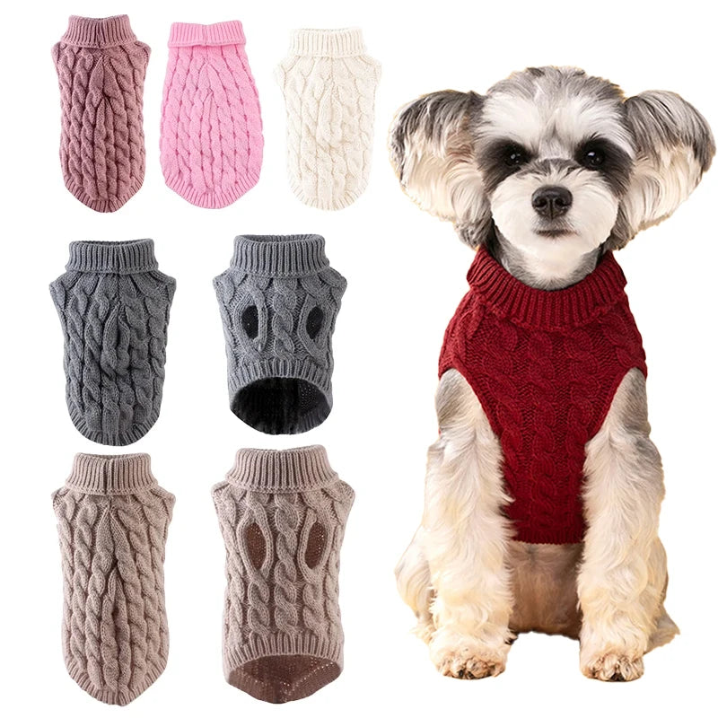 Cable knit Sweater for Small dogs