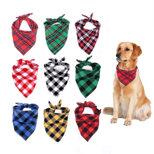 Dog Plaid Bandana